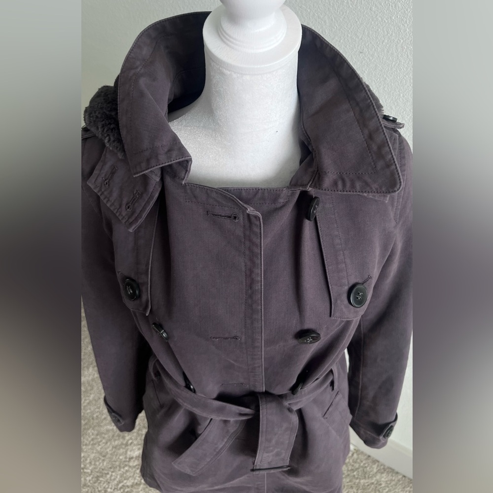Comptoir Des Cotonniers women’s Purple Trench Coat with warm layer small $650 - Picture 2 of 16